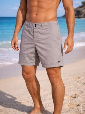 Quiksilver amphibian shorts / swim trunks. 2 in 1. mens size 36 stone Quick Dry